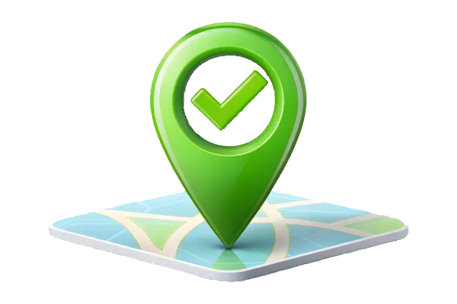 آیکون موقعیت مکانی با رنگ سبز